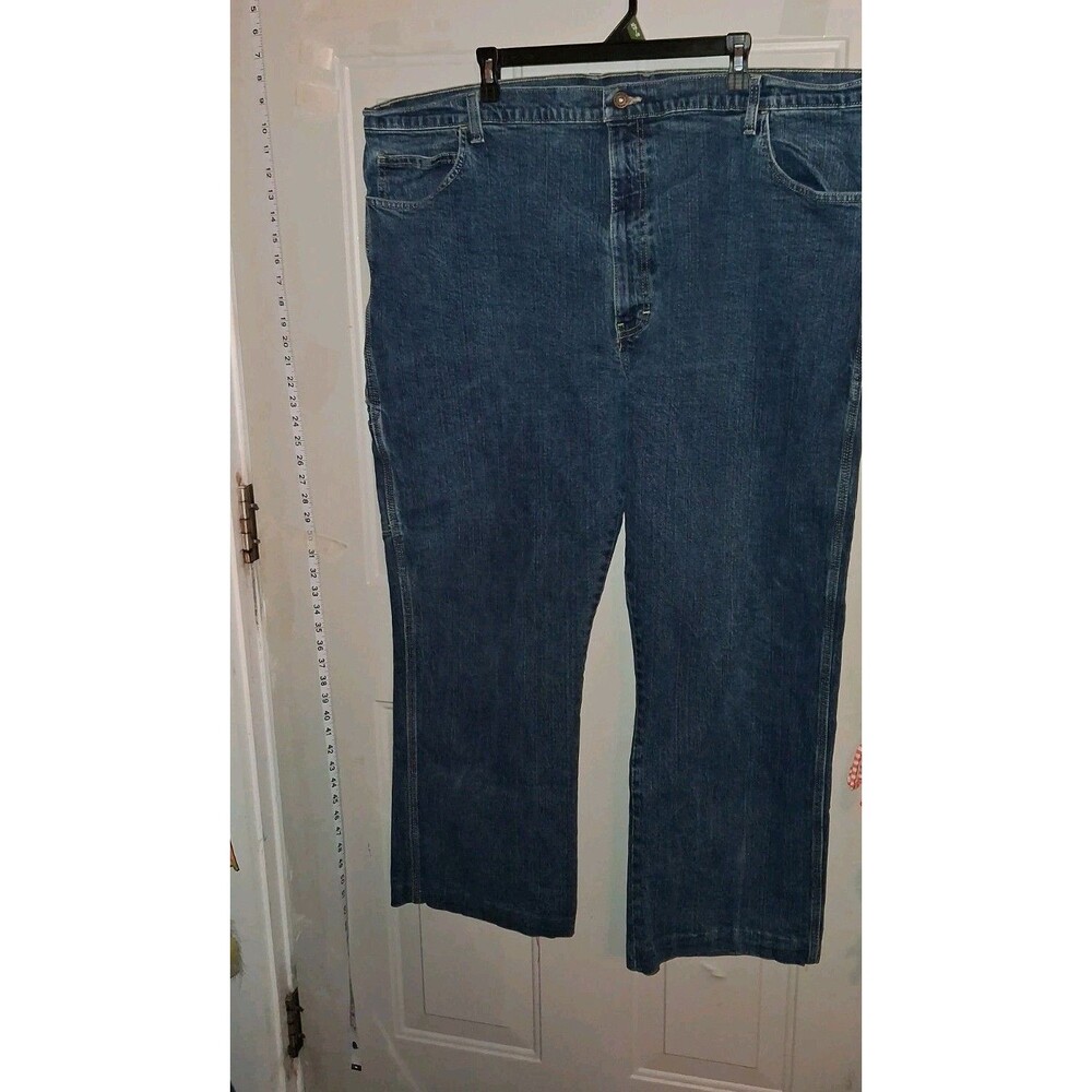 Dickies Mens 44x32 Carpenter Jeans Blue Denim Hemmed 44x29 Workwear